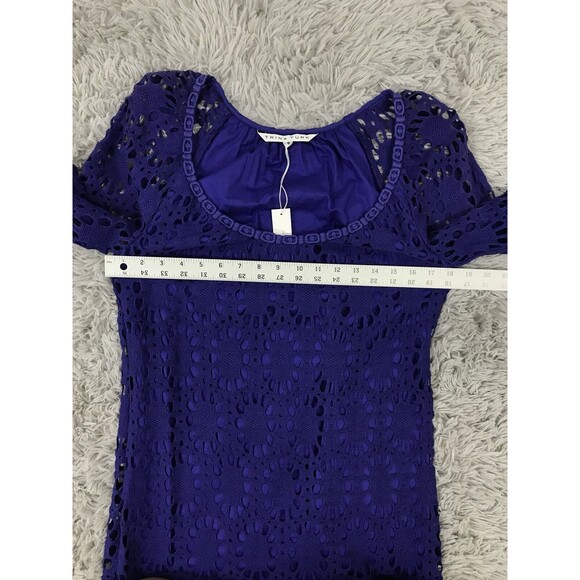 Trina turk wakeboard lace Crochet Blue SIZE 8‎ NEW coastal vacation beachy - Picture 7 of 9